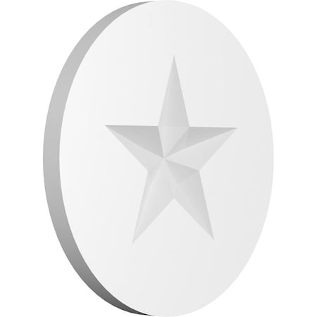 Ekena Millwork Standard Grayson Star Rosette With Square Edge, 7"W x 7"H x 1/2"P ROSP070X070X050GRY06